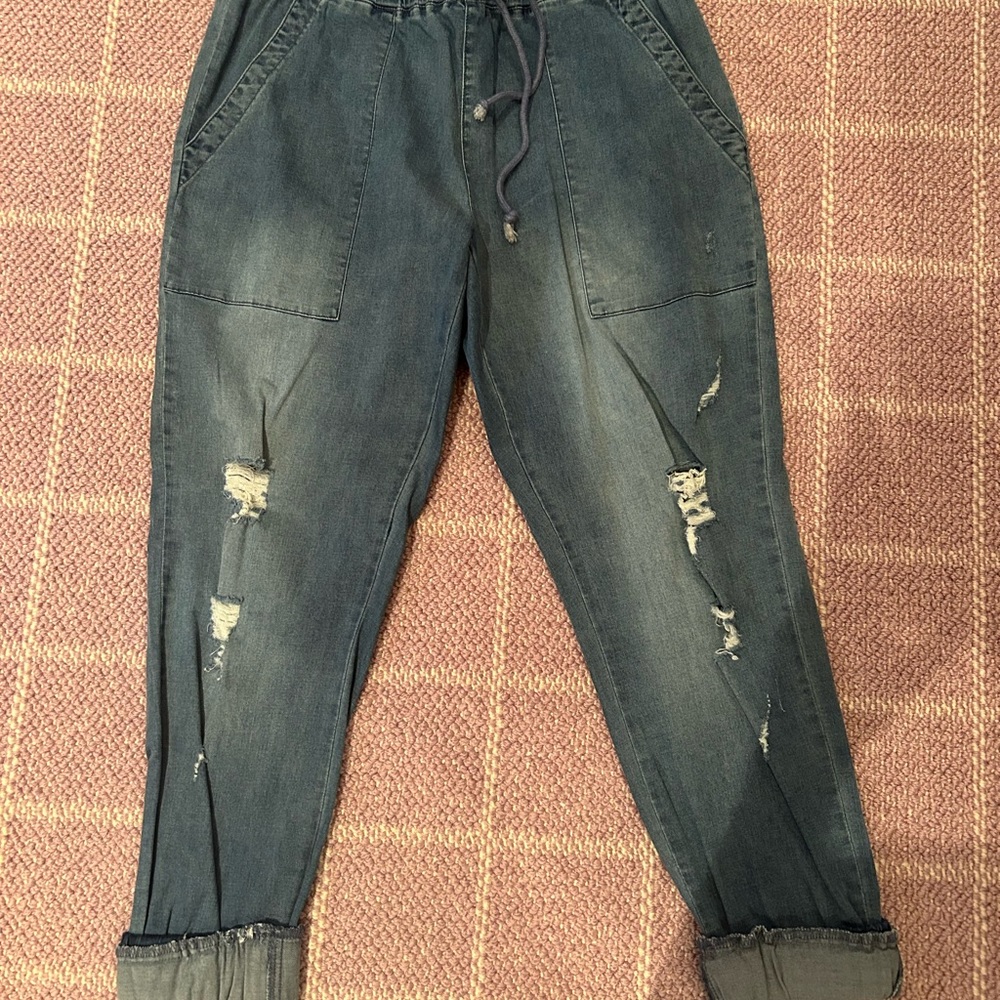 Ripped Jean Leggings